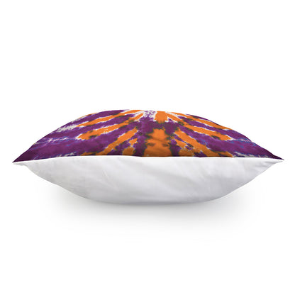 Purple And Orange Spider Tie Dye Print Pillow Cover
