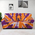 Purple And Orange Spider Tie Dye Print Sofa Cover