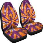 Purple And Orange Spider Tie Dye Print Universal Fit Car Seat Covers