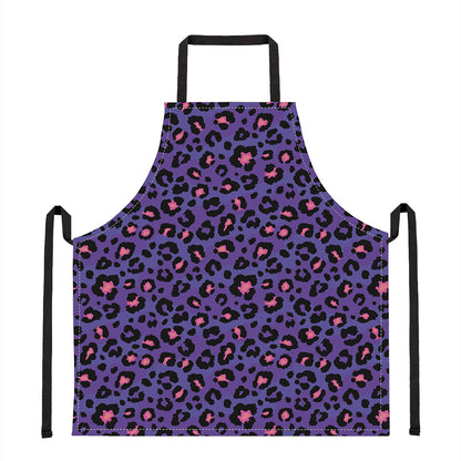 Purple And Pink Leopard Print Apron
