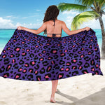 Purple And Pink Leopard Print Beach Sarong Wrap