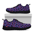 Purple And Pink Leopard Print Black Running Shoes