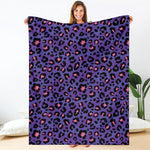 Purple And Pink Leopard Print Blanket