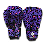 Purple And Pink Leopard Print Boxing Gloves