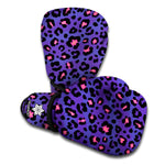 Purple And Pink Leopard Print Boxing Gloves