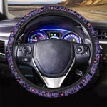 Purple And Pink Leopard Print Car Steering Wheel Cover