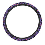 Purple And Pink Leopard Print Car Steering Wheel Cover