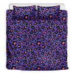 Purple And Pink Leopard Print Duvet Cover Bedding Set