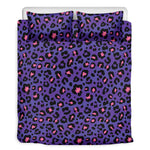 Purple And Pink Leopard Print Duvet Cover Bedding Set