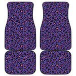 Purple And Pink Leopard Print Front and Back Car Floor Mats