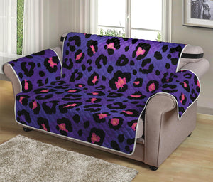 Purple And Pink Leopard Print Loveseat Protector