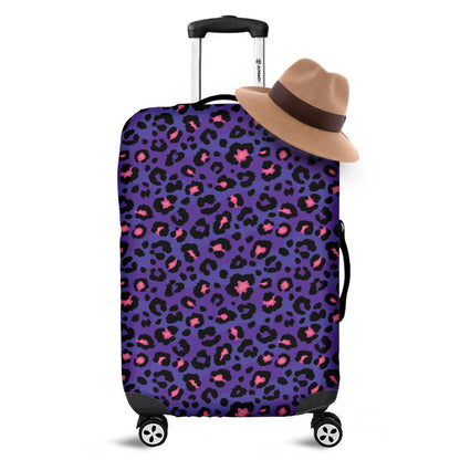 Purple And Pink Leopard Print Luggage Cover