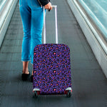 Purple And Pink Leopard Print Luggage Cover