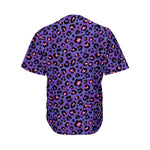 Purple And Pink Leopard Print Men's Baseball Jersey