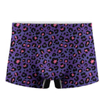 Purple And Pink Leopard Print Men's Boxer Briefs