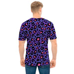 Purple And Pink Leopard Print Men's T-Shirt