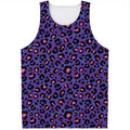 Purple And Pink Leopard Print Men's Tank Top