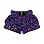 Purple And Pink Leopard Print Muay Thai Boxing Shorts