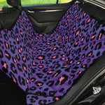 Purple And Pink Leopard Print Pet Car Back Seat Cover