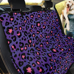 Purple And Pink Leopard Print Pet Car Back Seat Cover