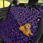 Purple And Pink Leopard Print Pet Car Back Seat Cover