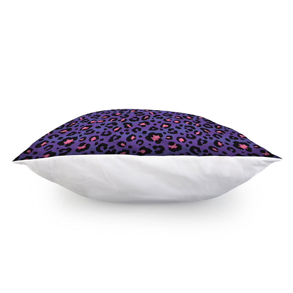 Purple And Pink Leopard Print Pillow Cover