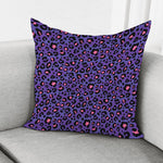 Purple And Pink Leopard Print Pillow Cover