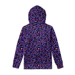 Purple And Pink Leopard Print Pullover Hoodie