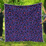 Purple And Pink Leopard Print Quilt