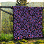 Purple And Pink Leopard Print Quilt