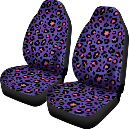 Purple And Pink Leopard Print Universal Fit Car Seat Covers
