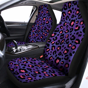 Purple And Pink Leopard Print Universal Fit Car Seat Covers