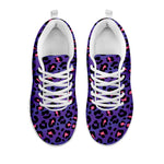 Purple And Pink Leopard Print White Sneakers