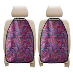 Purple And Pink Paisley Pattern Print Car Seat Organizers