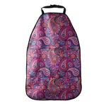 Purple And Pink Paisley Pattern Print Car Seat Organizers
