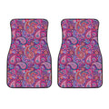 Purple And Pink Paisley Pattern Print Front Car Floor Mats