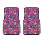 Purple And Pink Paisley Pattern Print Front Car Floor Mats
