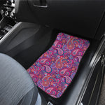 Purple And Pink Paisley Pattern Print Front Car Floor Mats