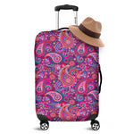 Purple And Pink Paisley Pattern Print Luggage Cover