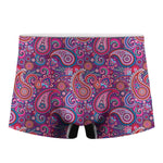 Purple And Pink Paisley Pattern Print Men's Boxer Briefs