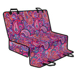 Purple And Pink Paisley Pattern Print Pet Car Back Seat Cover