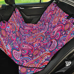 Purple And Pink Paisley Pattern Print Pet Car Back Seat Cover