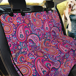 Purple And Pink Paisley Pattern Print Pet Car Back Seat Cover