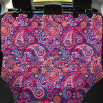 Purple And Pink Paisley Pattern Print Pet Car Back Seat Cover