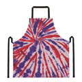 Purple And Red Spider Tie Dye Print Apron