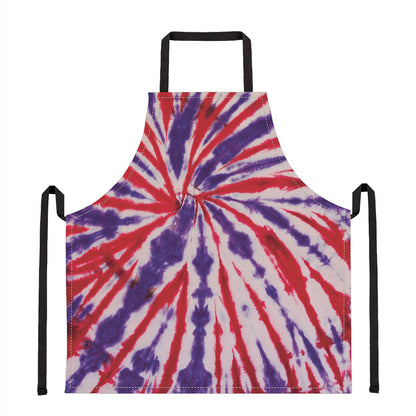 Purple And Red Spider Tie Dye Print Apron