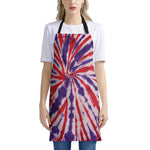 Purple And Red Spider Tie Dye Print Apron