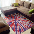 Purple And Red Spider Tie Dye Print Floor Mat