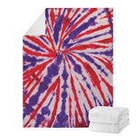 Purple And Red Spider Tie Dye Print Blanket