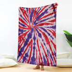 Purple And Red Spider Tie Dye Print Blanket